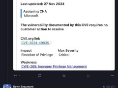 微软云服务频遭中断，CVE-2024-49035漏洞成疑云？