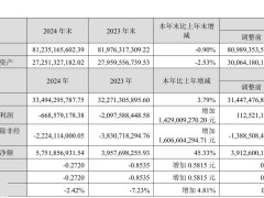 天马微电子2024年净亏损6.69亿，同比大幅减亏超14亿，业绩回暖