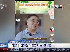 AI換臉張伯禮等名人，央視曝光假冒明星帶貨亂象