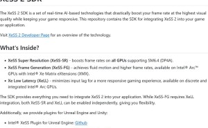 英特尔XeSS 2.0 SDK公开，超分辨率、帧生成及低延迟功能一网打尽