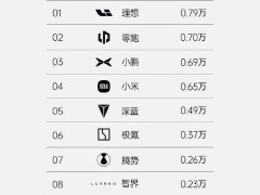 汽車周榜接力戰：理想缺席仍領跑，零跑小鵬緊隨其后
