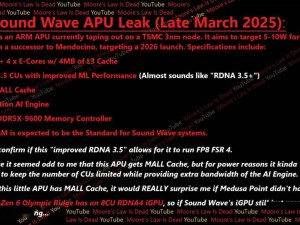 AMD“Sound Wave”Arm處理器曝光：臺積電3nm，2P+4E核架構來襲