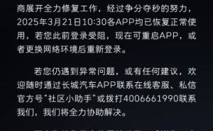 长城汽车App突发故障，技术团队紧急抢修恢复服务