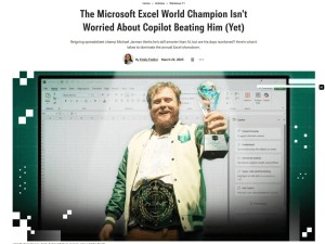 Excel冠軍邁克爾·賈曼：微軟Copilot，你準(zhǔn)備好挑戰(zhàn)我了嗎？