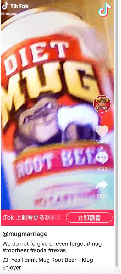 用户发布Mug Root Beer相关内容获得大量关注